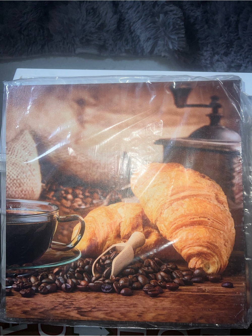 Coffee Theme Canvas Wall Art, Kitchen Decor Pictures, 4 Panel Set, Brown - Picture 5 of 6
